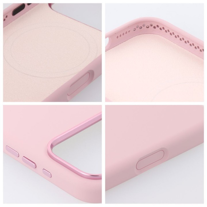 Чохол для iPhone 15 PRO MAX Forcell F-Protect Frame Premium сумісний з MagSafe рожевий 0INT