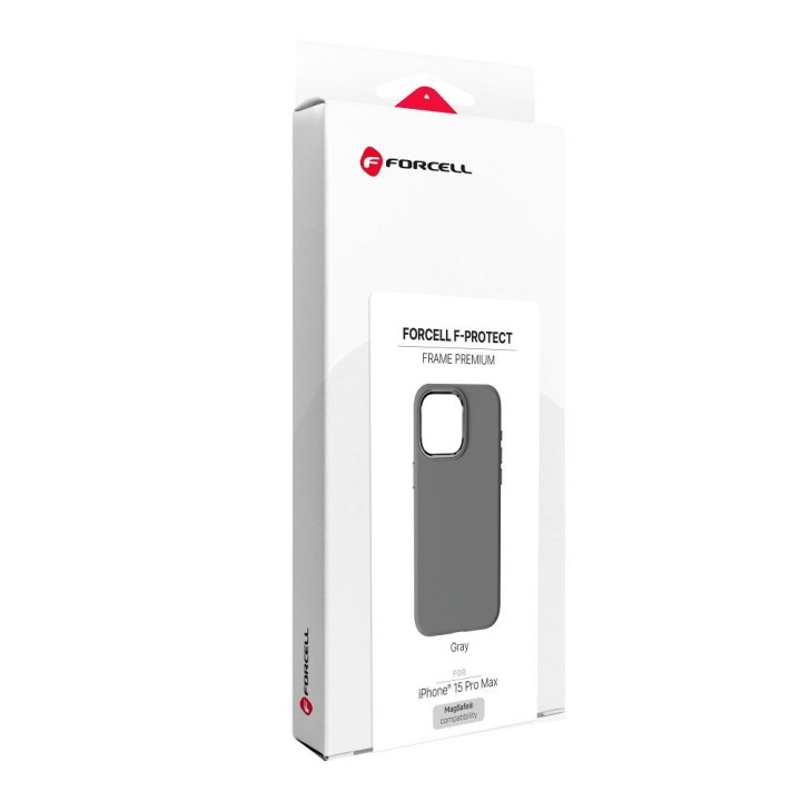 Case for iPhone 15 PRO MAX Forcell F-Protect Frame Premium MagSafe compatible grey 0INT