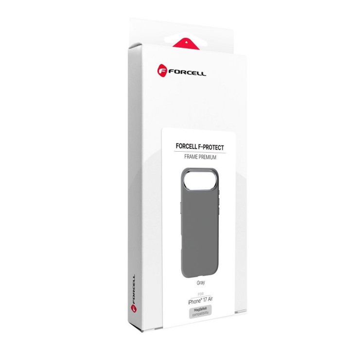 Case for iPhone 17 AIR Forcell F-Protect Frame Premium compatible with MagSafe grey 0INT