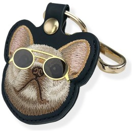 NIMMY case for a tracker / keychain GLASSES COOL DOG black