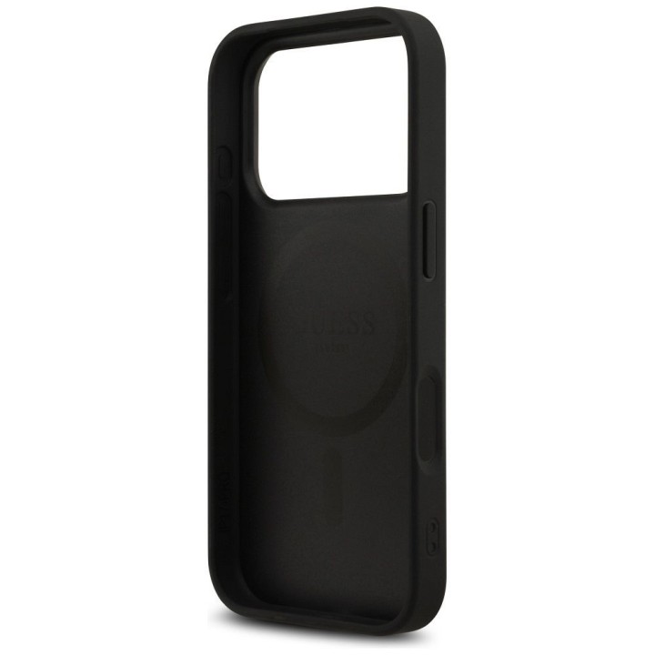 GUESS чехол для IPHONE 17 Pro совместимый с MagSafe GUHMP17LP4RPSK (4G Printed Stripes) черный