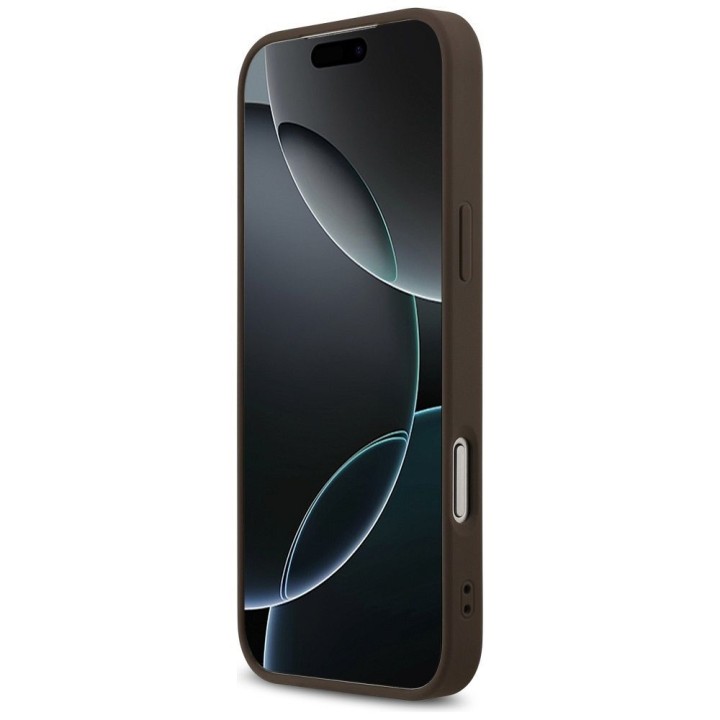 GUESS чехол для IPHONE 17 Pro Max совместимый с MagSafe GUHMP17XP4RPSW (4G Printed Stripes) коричневый