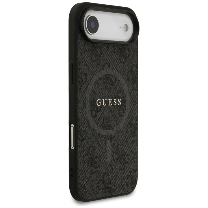 GUESS чехол для IPHONE 17 Air совместимый с MagSafe GUHMP17MG4GFRK (PU 4G Ring Classic Logo) черный