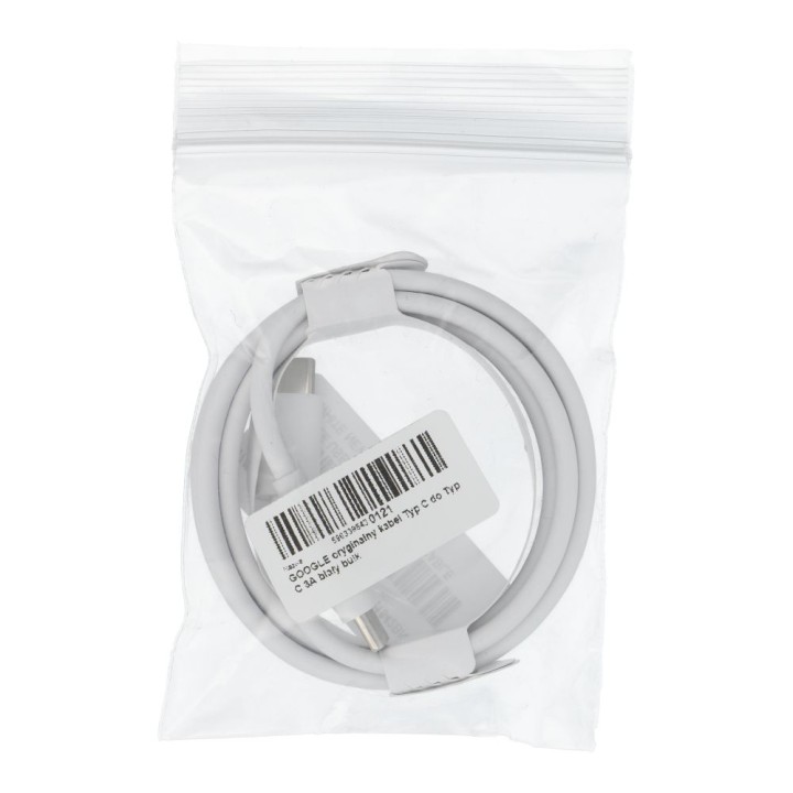 Oryginalny Kabel USB C do USB C Google 3A bulk biały