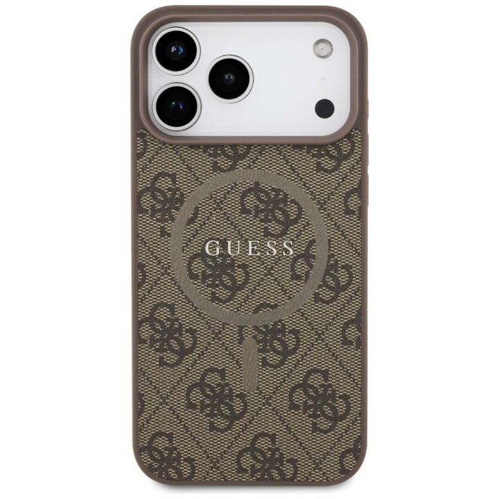 GUESS чохол для IPHONE 17 Pro Max сумісний з Magsafe GUHMP17XG4GFRW (PU 4G Ring Classic Логотип) коричневий