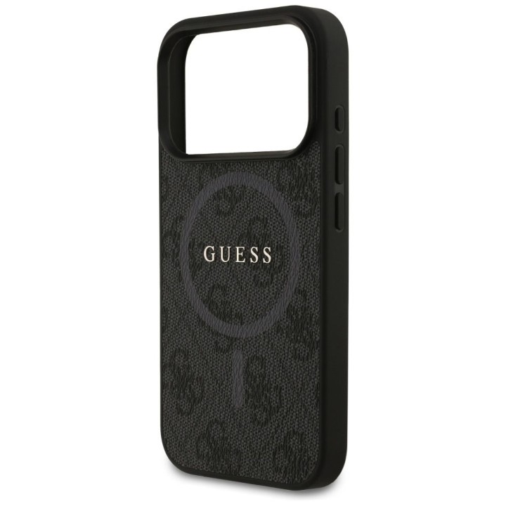 GUESS чохол для IPHONE 17 Pro сумісний із MagSafe GUHMP17LG4GFRK (PU 4G Ring Classic Logo) чорний