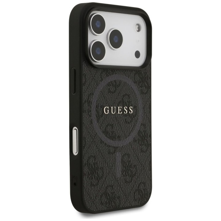 GUESS чохол для IPHONE 17 Pro сумісний із MagSafe GUHMP17LG4GFRK (PU 4G Ring Classic Logo) чорний
