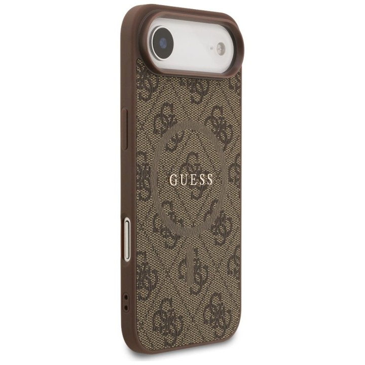 GUESS case for IPHONE 17 Air compatible with MagSafe GUHMP17MG4GFRW (PU 4G Ring Classic Logo) brown