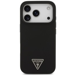 GUESS чохол для IPHONE 17 Pro сумісний з Magsafe GUHMP17LSCTRLMK (Silicone W/ Triangle Логотип) чорний