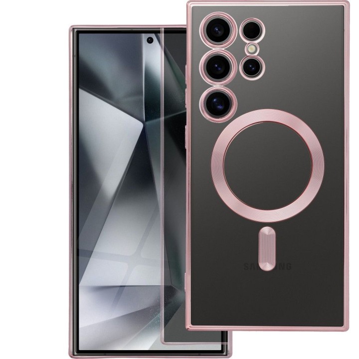 Case for Xiaomi Redmi 15C (173,16 x 81,07 x 8,2) Electro Mag Cover compatible with MagSafe rose gold
