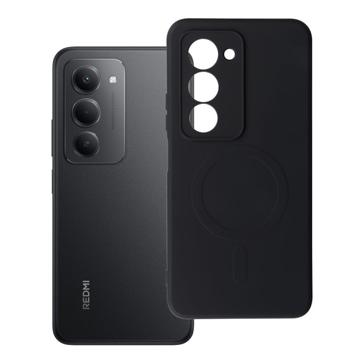 Case for Xiaomi Redmi 15 4G / 5G (171,1mm) Silicone Mag Cover compatible with MagSafe (camera protection) black
