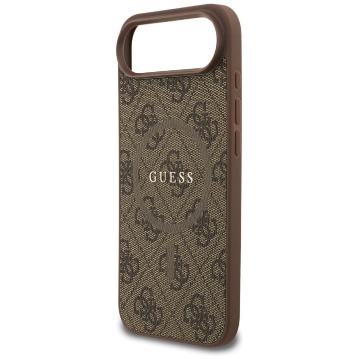 GUESS case for IPHONE 17 Air compatible with MagSafe GUHMP17MG4GFRW (PU 4G Ring Classic Logo) brown