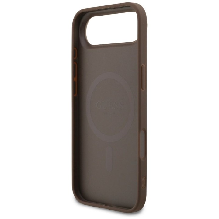 GUESS case for IPHONE 17 Air compatible with MagSafe GUHMP17MG4GFRW (PU 4G Ring Classic Logo) brown