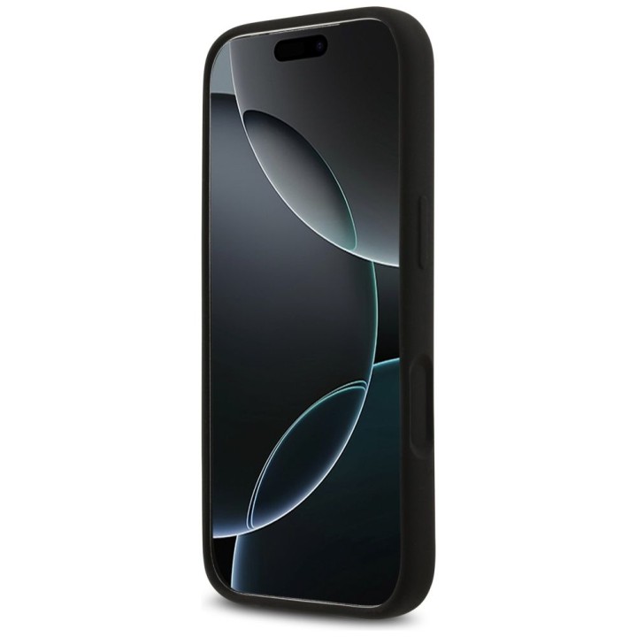 GUESS чохол для IPHONE 17 Pro сумісний із MagSafe GUHMP17LSCTRLMK (Silicone W/ Triangle Logo) чорний