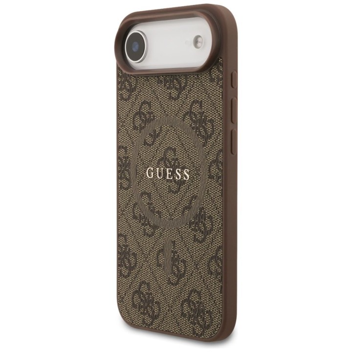 GUESS чехол для IPHONE 17 Air совместимый с Magsafe GUHMP17MG4GFRW (PU 4G Ring Classic Логотип) коричневый