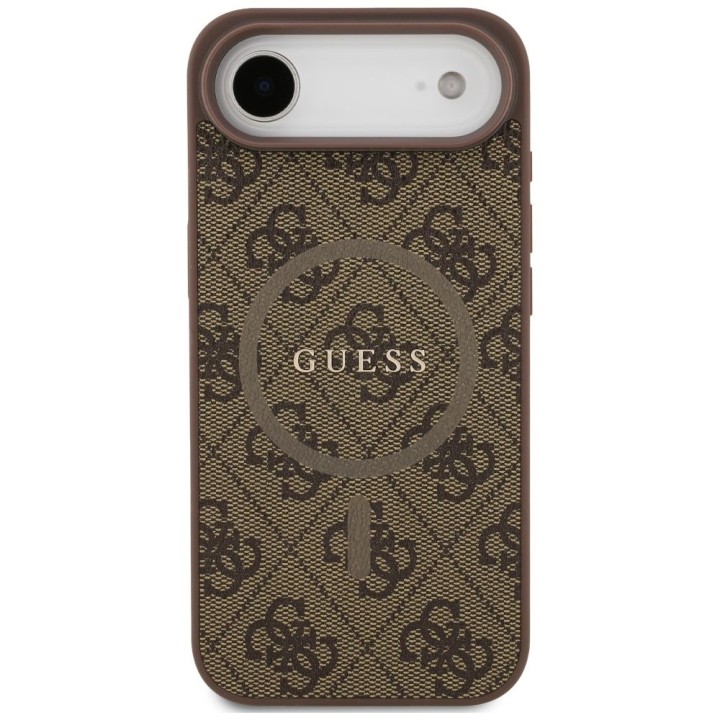 GUESS case for IPHONE 17 Air compatible with MagSafe GUHMP17MG4GFRW (PU 4G Ring Classic Logo) brown