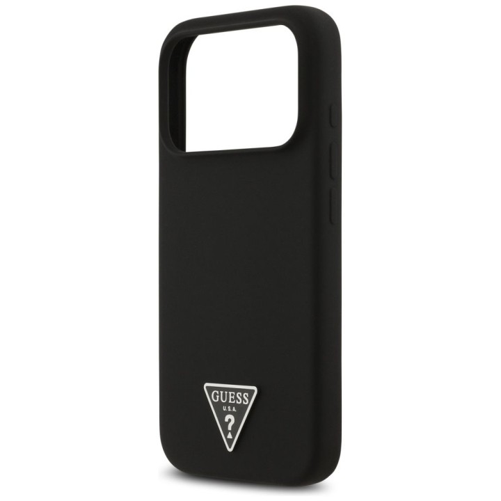 GUESS чохол для IPHONE 17 Pro сумісний із MagSafe GUHMP17LSCTRLMK (Silicone W/ Triangle Logo) чорний