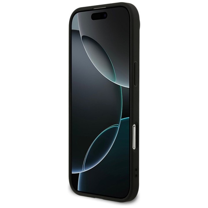 GUESS case for IPHONE 17 Air compatible with MagSafe GUHMP17MG4GFRK (PU 4G Ring Classic Logo) black