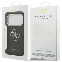 GUESS чохол для IPHONE 17 Pro GUHCP17LP4G4SMCK (4G PU Leather Case with Big 4G and Classic Logo and Silver Metal Camera Frame)