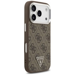 GUESS case for IPHONE 17 Pro compatible with MagSafe GUHMP17LP4TSRCMW (PU 4G W/Triangle Logo SL) brown