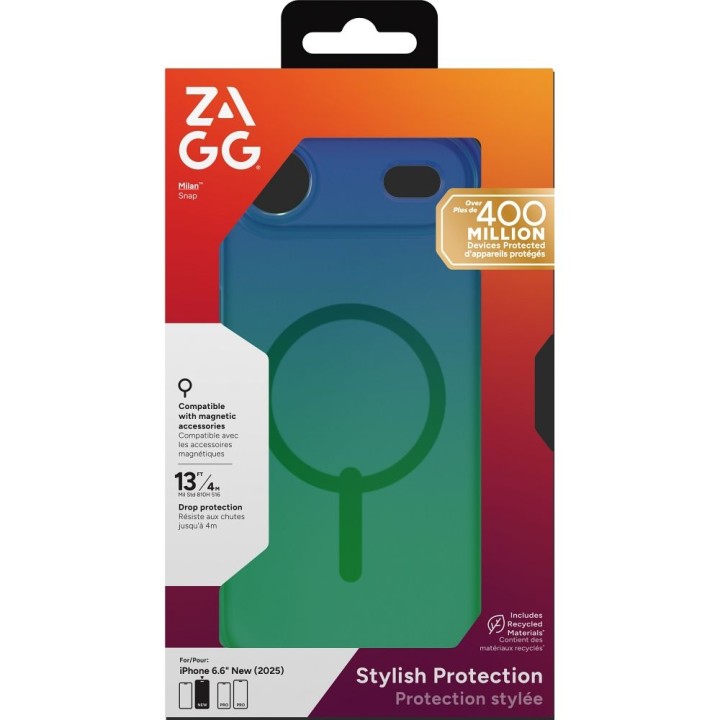 ZAGG чохол MILAN SNAP сумісний з MagSafe для IPHONE 17 Air raven feather
