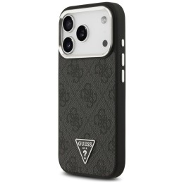 GUESS чехол для IPHONE 17 Pro совместимый с MagSafe GUHMP17LP4TSRCMK (PU 4G W/Triangle Logo SL) черный
