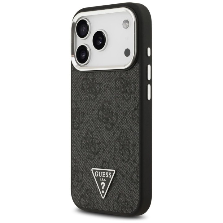 GUESS чохол для IPHONE 17 Pro сумісний із MagSafe GUHMP17LP4TSRCMK (PU 4G W/Triangle Logo SL) чорний