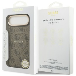 GUESS case for IPHONE 17 Air compatible with Magsafe GUHMP17MP4MSEGCW (PU 4G W/ Classic) brown