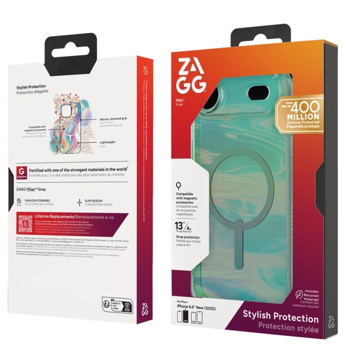 ZAGG чохол MILAN SNAP сумісний з MagSafe для IPHONE 17 Air oil slick