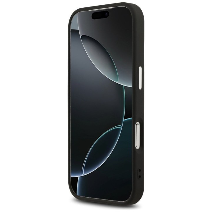 GUESS case for IPHONE 17 Pro compatible with MagSafe GUHMP17LP4TSRCMK (PU 4G W/Triangle Logo SL) black