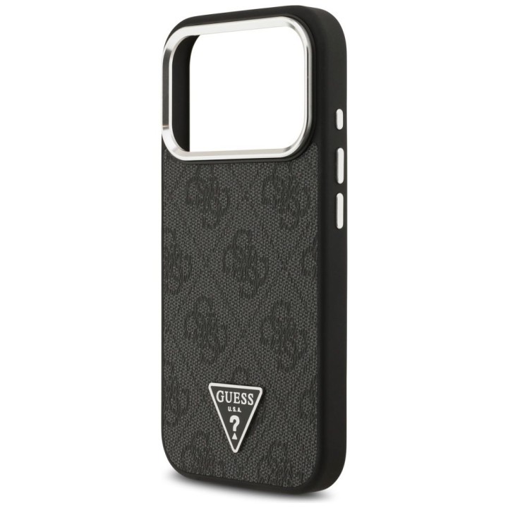 GUESS case for IPHONE 17 Pro compatible with MagSafe GUHMP17LP4TSRCMK (PU 4G W/Triangle Logo SL) black