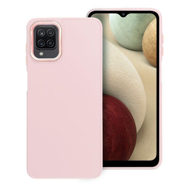 Чохол для Samsung A12 / M12 Frame пудрово-рожевий