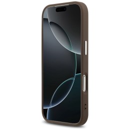 GUESS чехол для IPHONE 17 Pro GUHCP17LP4G4SMCW (4G PU Leather Case with Big 4G and Classic Logo and Silver Metal Camera Frame)