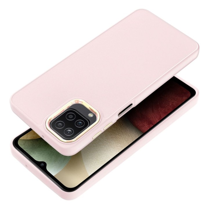 Чохол для Samsung A12 / M12 Frame пудрово-рожевий