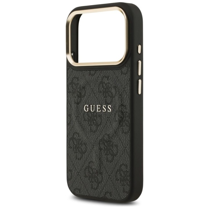 GUESS case for IPHONE 17 Pro compatible with Magsafe GUHMP17LP4MSEGCK (PU 4G W/ Classic) black
