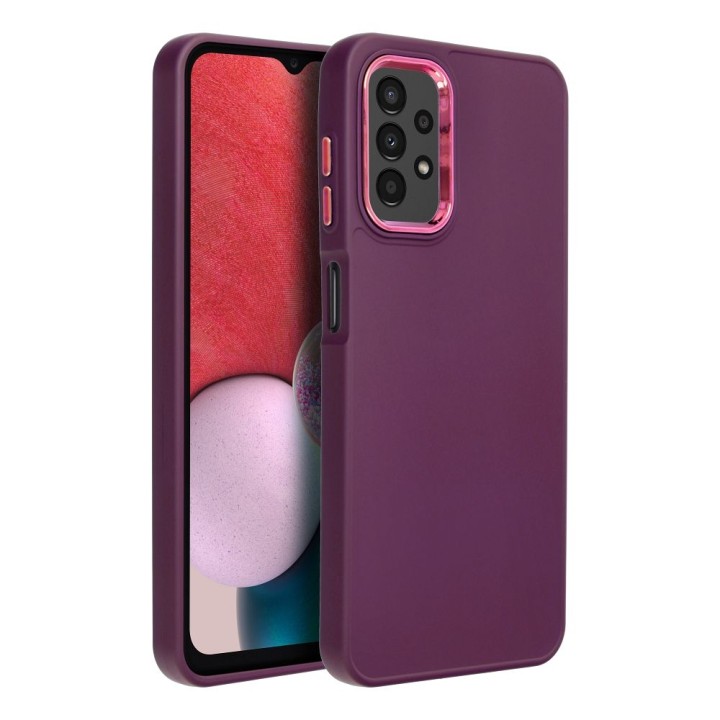 Etui na Samsung A13 4G Frame fioletowe
