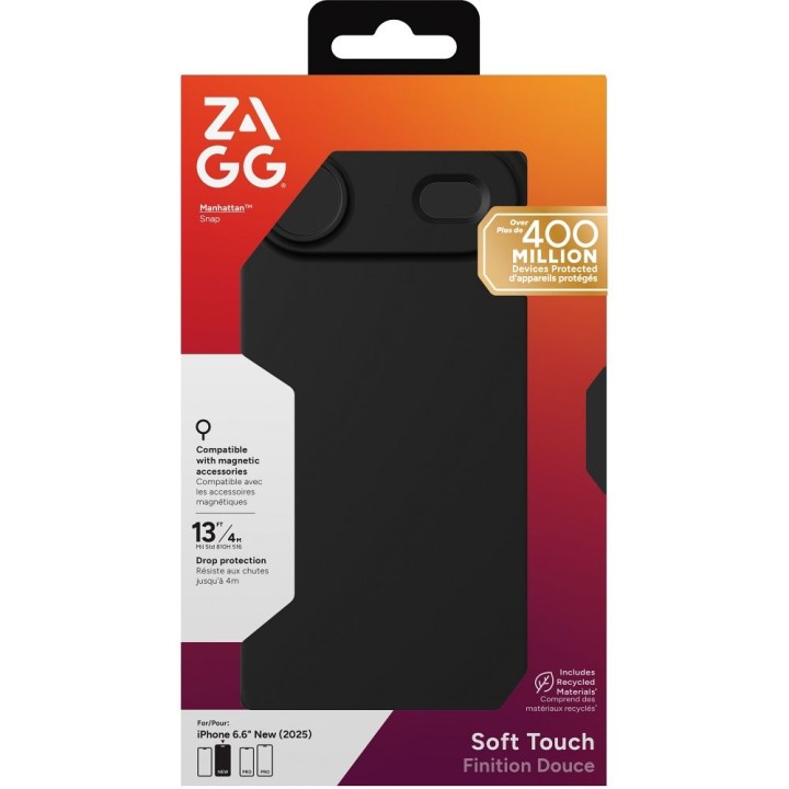 ZAGG case MANHATTAN SNAP compatible with Magsafe for IPHONE 17 Air black