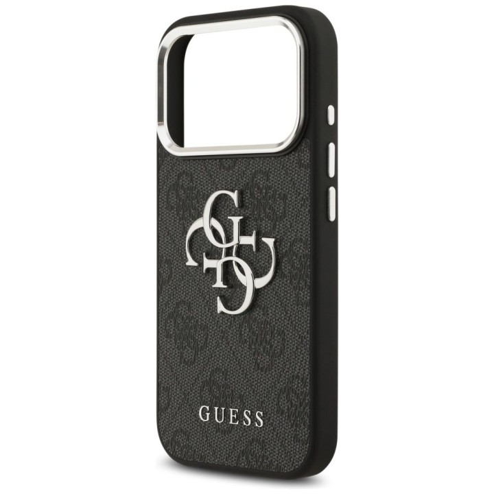 GUESS чохол для IPHONE 17 Pro GUHCP17LP4G4SMCK (4G PU Leather Case with Big 4G and Classic Logo and Silver Metal Camera Frame)