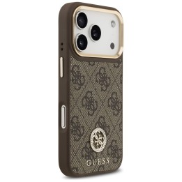 GUESS чохол для IPHONE 17 Pro сумісний з Magsafe GUHMP17LP4GRMDEW (PU W/ 4G Strass Логотип) коричневий