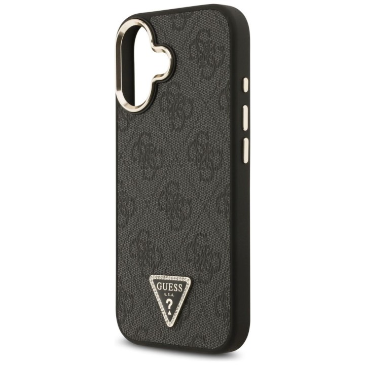 GUESS чохол для IPHONE 17 сумісний з MagSafe GUHMP17SP4GTDGMK (4G PU W/ Triangle Logo) золото чорний