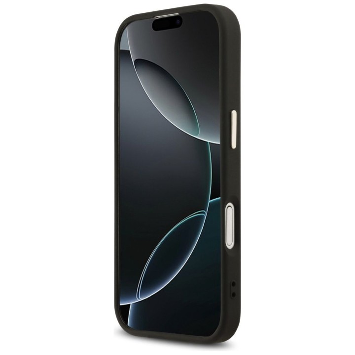 GUESS case for IPHONE 17 compatible with MagSafe GUHMP17SP4GTDGMK (4G PU W/ Triangle Logo) gold black