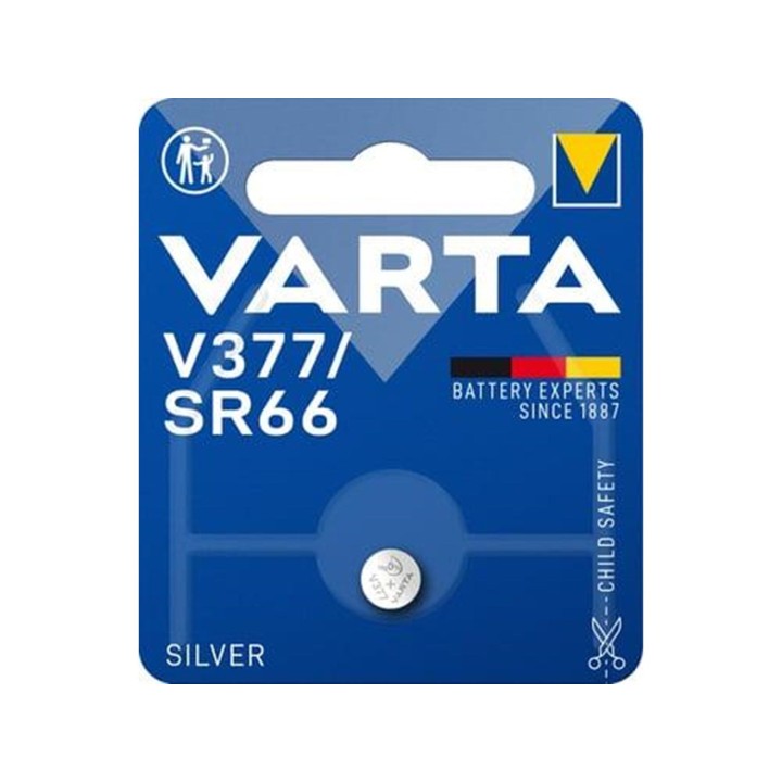 VARTA срібно-оксидна батарейка V377 / SR66 24mAh 1,55V 1 шт