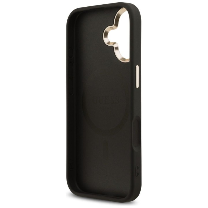 GUESS чохол для IPHONE 17 сумісний з MagSafe GUHMP17SP4GTDGMK (4G PU W/ Triangle Logo) золото чорний