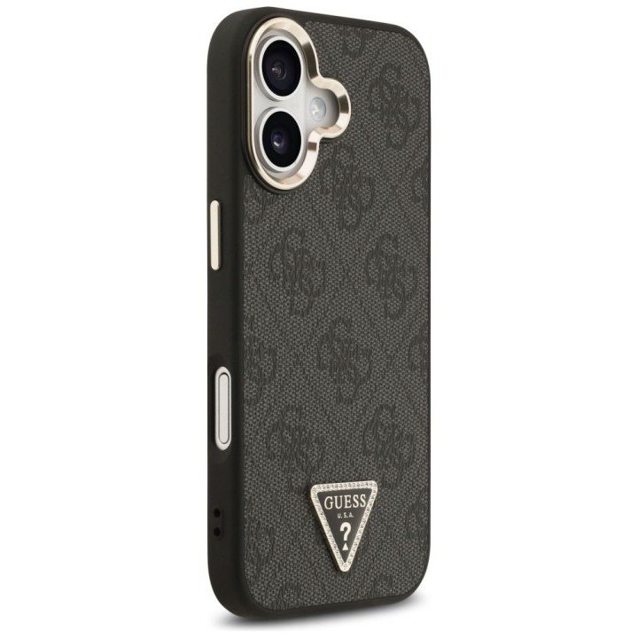 GUESS чохол для IPHONE 17 сумісний з MagSafe GUHMP17SP4GTDGMK (4G PU W/ Triangle Logo) золото чорний