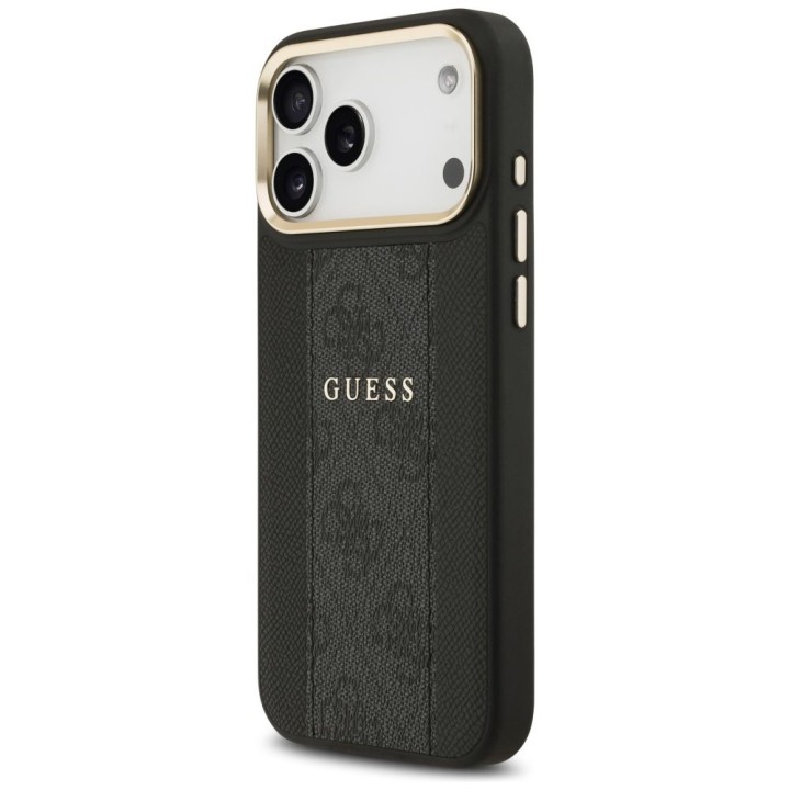 GUESS чохол для IPHONE 17 Pro Max сумісний з Magsafe GUHMP17XPG4SEMCK (PU W/ 4G Stripe) чорний