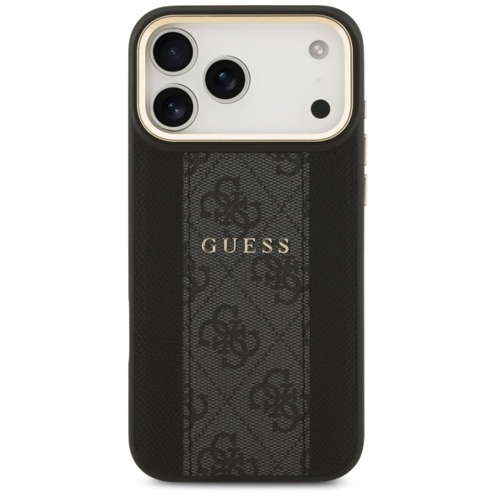 GUESS чохол для IPHONE 17 Pro Max сумісний з Magsafe GUHMP17XPG4SEMCK (PU W/ 4G Stripe) чорний