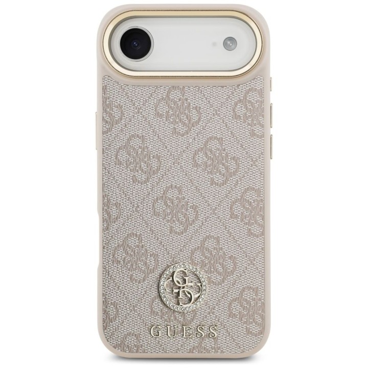 GUESS case for IPHONE 17 Air compatible with MagSafe GUHMP17MP4GRMDEP (PU W/ 4G Strass Logo) pink