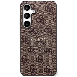 GUESS чехол для SAMSUNG S25 FE совместимый с MagSafe GUHMS25FEG4GFRW (Ring Classic Logo) коричневый