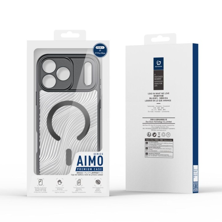 DUX DUCIS futerał AIMO MAG kompatybilny z MagSafe do IPHONE 17 PRO MAX (Open Ring Version) czarny