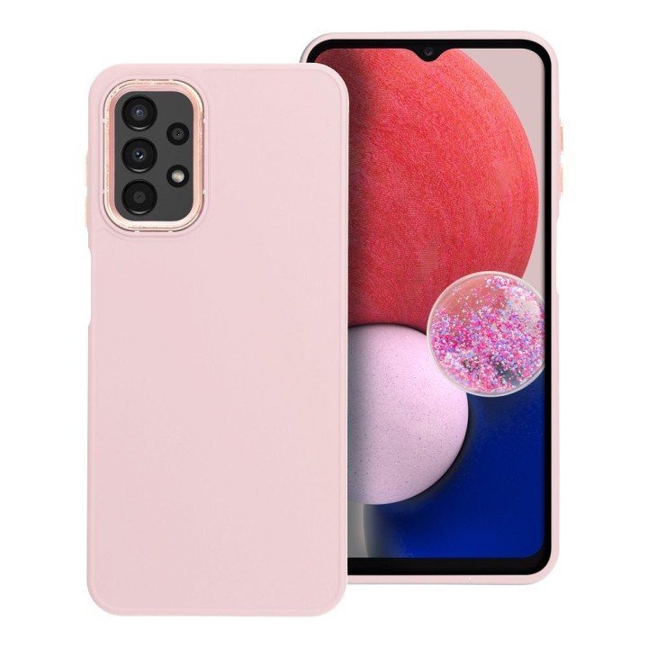Etui na Samsung A13 5G / A04S Frame pudrowy róż